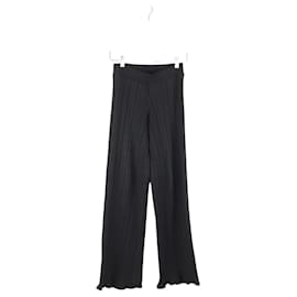 Acne-Pantalon droit noir-Noir