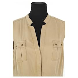 Jean Louis Scherrer-Robe en coton-Beige
