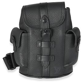 Louis Vuitton Noir Taurillon Nano Christopher Noir