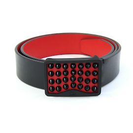 Christian Louboutin Lewis Belt Black Red