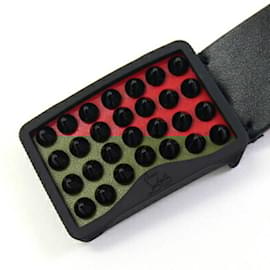 Christian Louboutin-Ceinture Lewis Christian Louboutin-Noir,Rouge
