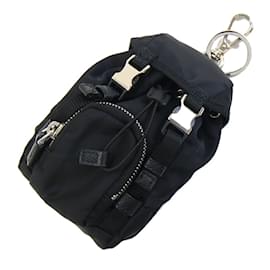 Prada-Porte-clés Motif Sac à Dos Prada-Noir