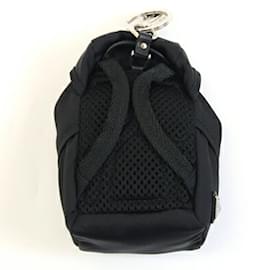 Prada-Porte-clés Motif Sac à Dos Prada-Noir