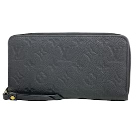 Louis Vuitton-Portefeuille long Louis Vuitton Monogram Empreinte Zippy M61864 Noir-Noir