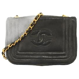 Chanel-Sac à épaule en agneau noir Chanel-Noir