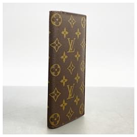 Louis Vuitton-Louis Vuitton Long Wallet Monogram Portefeuille Brazza-Brown