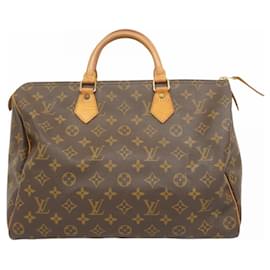 Louis Vuitton-Sac à main Louis Vuitton Monogram Speedy 35-Marron