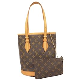 Louis Vuitton-Sac à main Monogram Bucket PM de Louis Vuitton-Marron