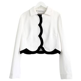 Valentino Cropped Black & White Jacket White