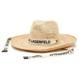 Karl Lagerfeld Raffia Hat Beige Beige