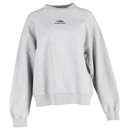 Balenciaga- Balenciaga Sport Logo Sweater in Grey Cotton-Grey
