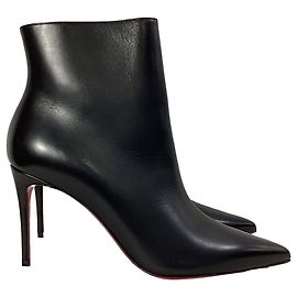 Botas ankle So Kate em couro preto da Christian Louboutin Preto