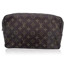 Louis Vuitton-Vintage Monogram Toiletry Trousse 28 Cosmetic Bag-Brown