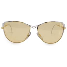 Yves Saint Laurent-Vintage Yellow Sunglasses mod. TETHYS 54/15-Yellow
