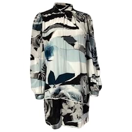 Alexander Mcqueen- Alexander Mcqueen Printed Mini Dress in Multicolor Silk-Multiple colors