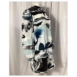 Alexander Mcqueen- Alexander Mcqueen Printed Mini Dress in Multicolor Silk-Multiple colors
