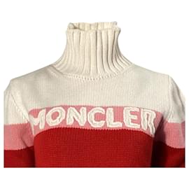 Moncler- Moncler Tricolor Turtleneck Sweater in Multicolor Wool-Multiple colors