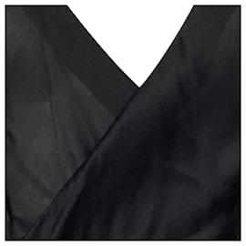 Balmain- Balmain Embellished Cross Front Tank Top in Black Silk-Black