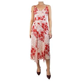 Ermanno Scervino Robe sans manches imprimée rouge - taille UK 10 Rouge