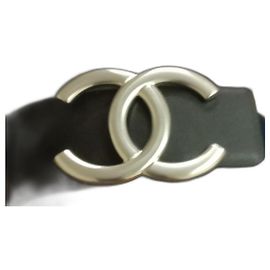 Chanel Leather reversable women's belt Black