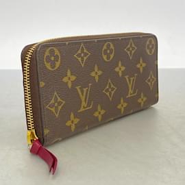 Louis Vuitton-Louis Vuitton Long Wallet Monogram Portefeuille Clemence M60742-Fuschia