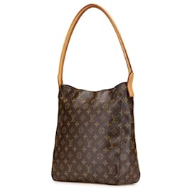 Louis Vuitton-Louis Vuitton Brown Monogram Looping GM-Brown