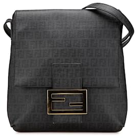 Fendi-Sac à bandoulière Fendi Zucchino Spalmati noir-Noir