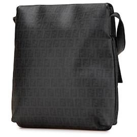 Fendi-Sac à bandoulière Fendi Zucchino Spalmati noir-Noir