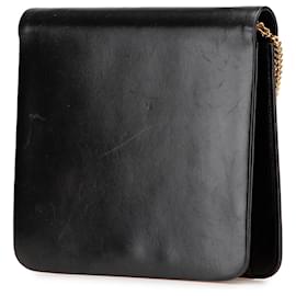 Dior-Dior Black Leather Chain Shoulder Bag-Black