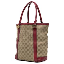 Gucci-Gucci Brown GG Canvas Twins Tote-Brown,Beige,Other