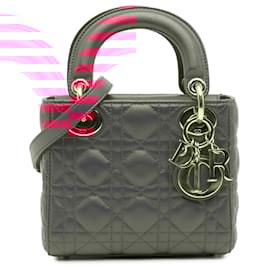 Dior-Dior Pink Mini Lambskin Cannage Lady Dior-Pink,Other