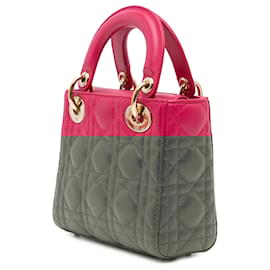 Dior-Dior Pink Mini Lambskin Cannage Lady Dior-Pink,Other