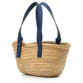 Loewe-LOEWE Brown Small Raffia Basket Tote-Brown,Beige