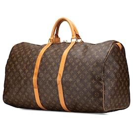 Louis Vuitton-Louis Vuitton Brown Monogram Keepall 60-Brown
