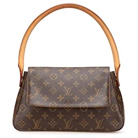 Louis Vuitton-Louis Vuitton Brown Monogram Mini Looping-Brown