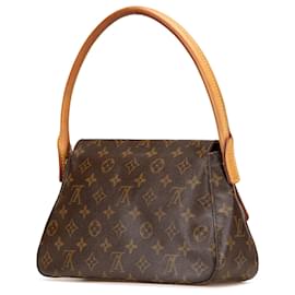 Louis Vuitton-Louis Vuitton Brown Monogram Mini Looping-Brown