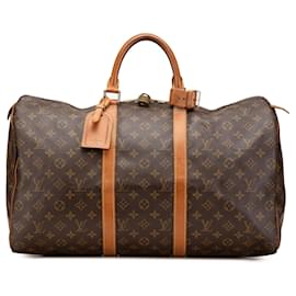 Louis Vuitton-Louis Vuitton Brown Monogram Keepall 50-Brown
