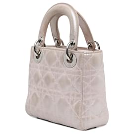 Dior-Dior Pink Mini Iridescent Lambskin Cannage Lady Dior-Pink