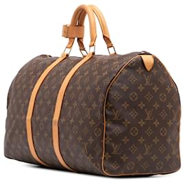 Louis Vuitton-Louis Vuitton Brown Monogram Keepall 50-Brown