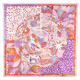 Hermès-Hermès Purple Chacun Fait Son Nid Silk Scarf-Purple