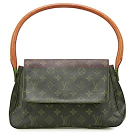 Louis Vuitton-Louis Vuitton Brown Monogram Mini Looping-Brown