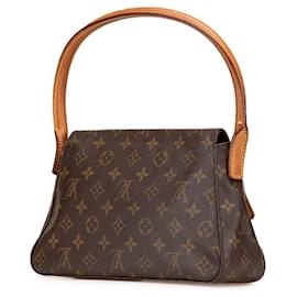 Louis Vuitton-Louis Vuitton Brown Monogram Mini Looping-Brown