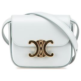 Céline Celine Blu Mini Pelle di Vitello Claude Borsa a Tracolla Blu Blu chiaro