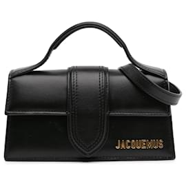Jacquemus-Jacquemus Black Mini Calfskin Le Bambino Satchel-Black