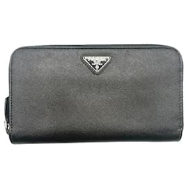 Prada-Prada Round Long Wallet-Black