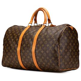 Louis Vuitton-Louis Vuitton Brown Monogram Keepall 50-Brown