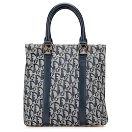 Dior-Dior Blue Diorissimo Trotter Canvas Tote-Blue