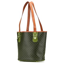 Céline-Celine Brown Macadam Coated Canvas Tote-Brown
