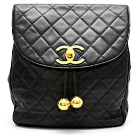 Chanel-Chanel Matelasse Backpack-Black