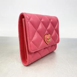 Chanel-Chanel Pink Tri-fold Wallet-Pink